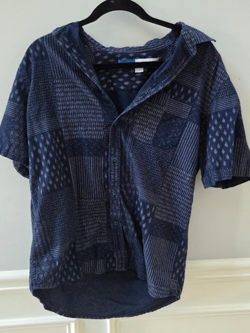 Navy Vacation Button Down Shirt